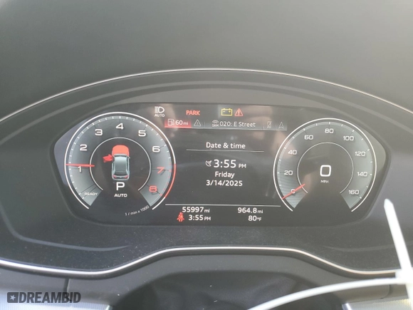 2021 Audi Q5 Sportback Premium Plus with VIN WA15AAFY7M2114037, listed as a Copart auction lot 49108545 with 55,997 mi miles and Salvage Title. Bid and sale history available at carsss.com. Image 9.