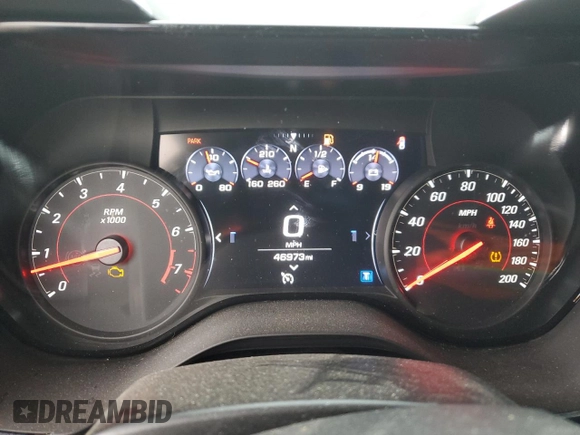 2020 Chevrolet Camaro 2SS with VIN 1G1FG1R77L0144055, listed as a Copart auction lot 76026834 with 46,973 mi miles and Salvage Title. Bid and sale history available at carsss.com. Image 9.