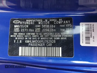 2024 Hyundai Elantra SEL with VIN KMHLM4DG6RU762928, listed as a Copart auction lot 52983615 with 3,462 mi miles and Salvage Title. Bid and sale history available at carsss.com. Image 12.