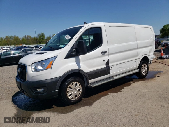 2021 Ford Transit Cargo with VIN 1FTBR1Y86MKA70224, listed as a Copart auction lot 54850495 with 42,101 mi miles and Salvage title. Bid and sale history available at DreamBid. Image 1.