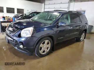 2008 GMC Acadia SLT1 z VIN 1GKEV23788J218483, wystawiony jako Copart lot #59559275 z przebiegiem 208 965 mil mil oraz Szkoda całkowita • Salvage title. Historia ofert i sprzedaży dostępna na DreamBid. Obrazek 1.