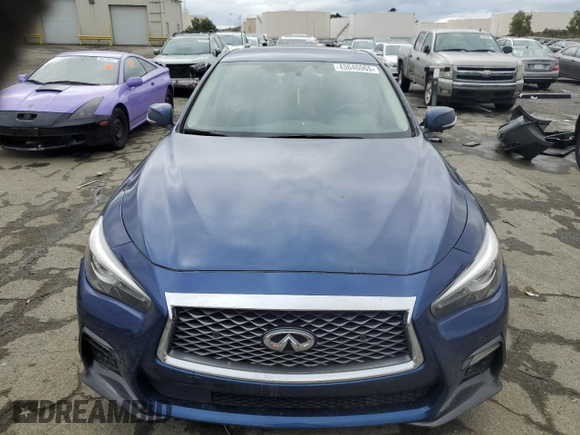 2019 Infiniti Q50 3.0t LUXE with VIN JN1EV7AP9KM515945, listed as a Copart auction lot 43646065 with 66,658 mi miles and Salvage Title. Bid and sale history available at carsss.com. Image 5.