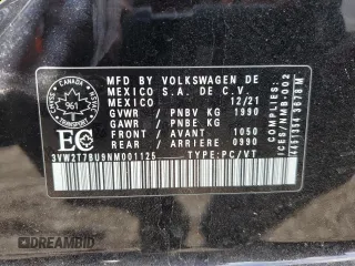 2022 Volkswagen Jetta GLI Autobahn z VIN 3VW2T7BU9NM001125, wystawiony jako Copart lot #63328954 z przebiegiem 86 703 mil mil oraz Szkoda całkowita • Salvage title. Historia ofert i sprzedaży dostępna na DreamBid. Obrazek 12.