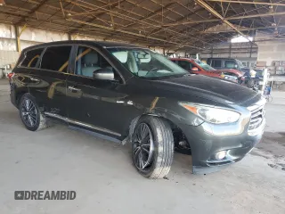 2015 Infiniti QX60 with VIN 5N1AL0MM9FC526946, listed as a Copart auction lot 58983895 with 128,341 mi miles and Salvage title. Bid and sale history available at DreamBid. Image 4.