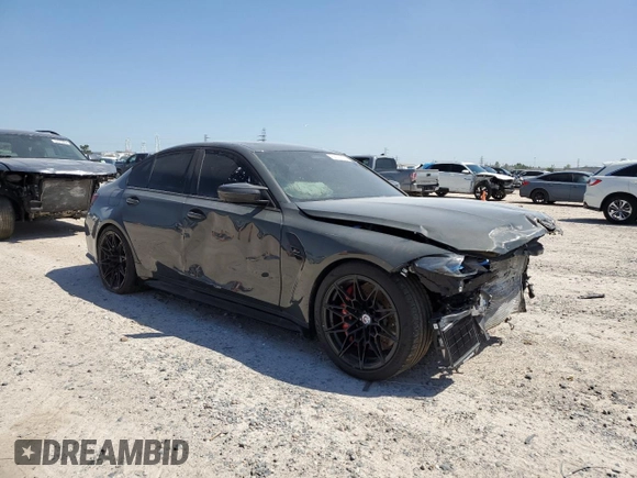 2024 BMW M3 Competition xDrive с VIN WBS43AY02RFS26756, выставлен на аукционе Copart как лот 52377425 с пробегом 7 468 миль миль и Списание • Salvage title. История ставок и продаж доступна на DreamBid. Изображение 4.