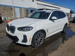 2022 BMW X3 xDrive30i with VIN 5UX53DP0XN9M46412, listed as a Copart auction lot 53132405 with 46,179 mi miles and Non Repairable. Bid and sale history available at DreamBid. Image 1.