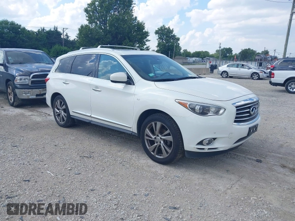 2014 Infiniti QX60 z VIN 5N1AL0MM8EC534325, wystawiony jako IAAI lot #42743994 z przebiegiem 90 233 mil mil oraz . Historia ofert i sprzedaży dostępna na DreamBid. Obrazek 1.