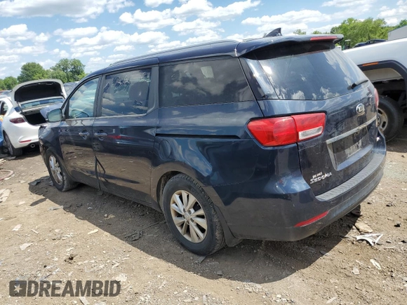 2016 Kia Sedona LX with VIN KNDMB5C10G6134592, listed as a Copart auction lot 56881974 with 137,797 mi miles and Salvage Title. Bid and sale history available at carsss.com. Image 2.