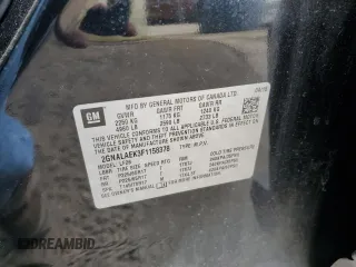 2015 Chevrolet Equinox LS with VIN 2GNALAEK3F1158378, listed as a Copart auction lot 45406525 with 177,868 mi miles and Salvage Title. Bid and sale history available at DreamBid. Image 12.