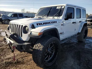 2020 Jeep Wrangler Unlimited Rubicon with VIN 1C4HJXFN8LW342681, listed as a Copart auction lot 88601185 with 53,065 mi miles and Salvage Title. Bid and sale history available at carsss.com. Image 1.