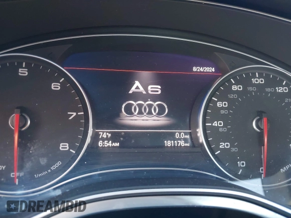 2016 Audi A6 2.0T Premium with VIN WAUFFAFC5GN199203, listed as a IAAI auction lot 41150658 with 181,176 mi miles. Bid and sale history available at carsss.com. Image 7.