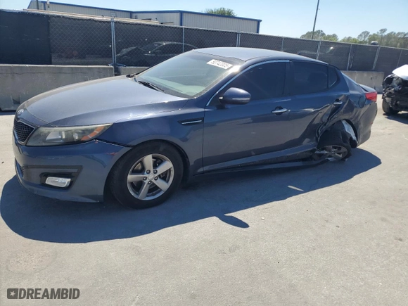 2015 Kia Optima LX with VIN 5XXGM4A73FG487272, listed as a Copart auction lot 50742005 with 100,322 mi miles and Non Repairable. Bid and sale history available at carsss.com. Image 1.