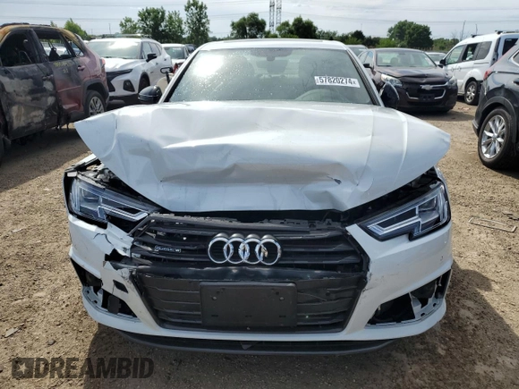 2019 Audi A4 Prestige with VIN WAUFNAF43KA002217, listed as a Copart auction lot 57820274 with 22,306 mi miles and Salvage Title. Bid and sale history available at carsss.com. Image 5.