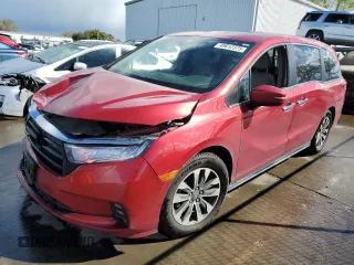 2022 Honda Odyssey EX-L z VIN 5FNRL6H71NB005557, wystawiony jako Copart lot #49012375 z przebiegiem 78 535 mil mil oraz Szkody całkowita. Historia ofert i sprzedaży dostępna na DreamBid. Obrazek 1.
