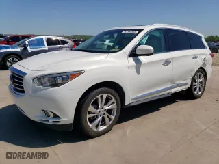 2013 Infiniti JX35 with VIN 5N1AL0MN5DC331545, listed as a Copart auction lot 52586805 with 97,918 mi miles and Salvage Title. Bid and sale history available at carsss.com. Image 1.