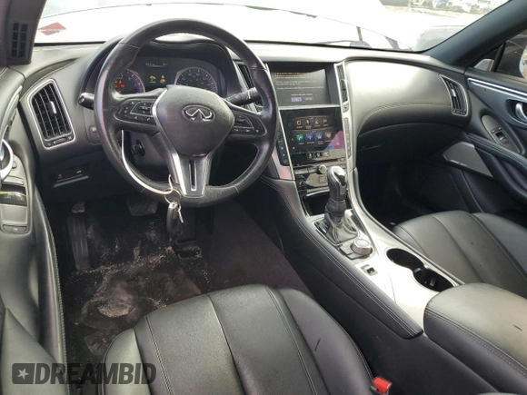 2017 Infiniti Q60 Premium with VIN JN1EV7EK4HM363368, listed as a Copart auction lot 63076615 with 77,198 mi miles and Salvage title. Bid and sale history available at DreamBid. Image 8.