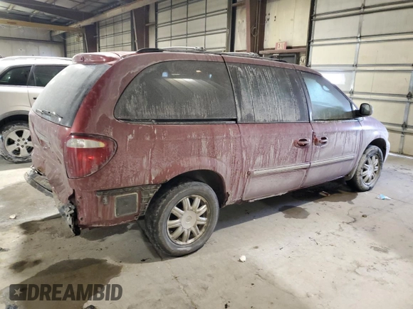 2007 Chrysler Town & Country Touring with VIN 2A4GP54L87R283527, listed as a Copart auction lot 42157815 with 124,655 mi miles and Salvage Title. Bid and sale history available at DreamBid. Image 3.