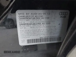 2013 Audi allroad Premium Plus with VIN WA1UFAFL0DA059681, listed as a IAAI auction lot 41827118 with 80,192 mi miles. Bid and sale history available at carsss.com. Image 9.