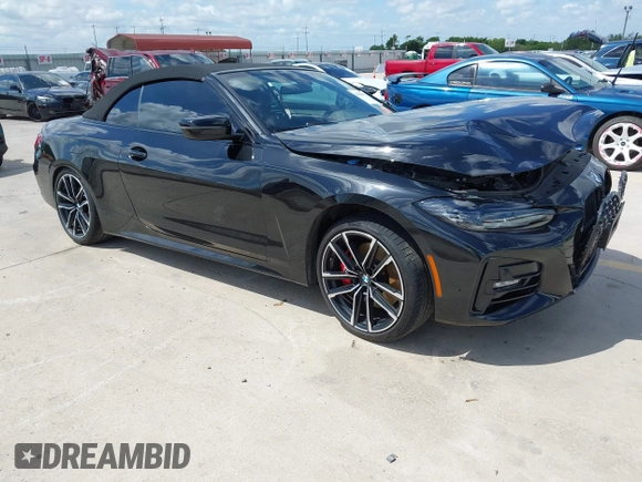 2023 BMW 4 Series 430i with VIN WBA23AT0XPCL41770, listed as a IAAI auction lot 42586472 with 38,241 mi miles and . Bid and sale history available at DreamBid. Image 1.
