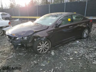 2014 Kia Optima EX with VIN 5XXGN4A70EG332268, listed as a Copart auction lot 86608734 with 153,488 mi miles and Salvage Title. Bid and sale history available at carsss.com. Image 1.