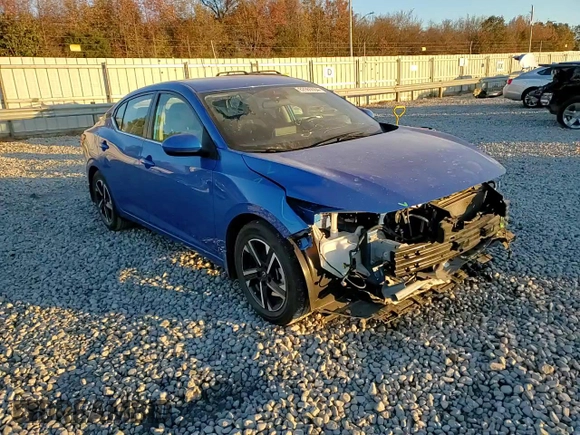 2024 Nissan Sentra SV with VIN 3N1AB8CV5RY219045, listed as a Copart auction lot 82985004 with 25,198 mi miles and Salvage Title. Bid and sale history available at carsss.com. Image 10.