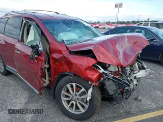 2015 Nissan Pathfinder SV with VIN 5N1AR2MN9FC625169, listed as a IAAI auction lot 40940937 with 68,555 mi miles and . Bid and sale history available at DreamBid. Image 6.