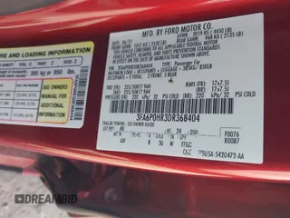 2013 Ford Fusion SE с VIN 3FA6P0HR3DR368404, выставлен на аукционе IAAI как лот 42582271 с пробегом 193 076 миль миль и . История ставок и продаж доступна на DreamBid. Изображение 9.