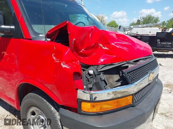 2017 Chevrolet Express Cargo Van with VIN 1GCWGAFG3H1350048, listed as a IAAI auction lot 41881164 with 115,430 mi miles. Bid and sale history available at carsss.com. Image 6.