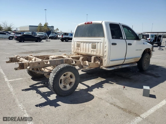 2004 Dodge Ram 3500 SLT with VIN 3D7LU38C14G260061, listed as a Copart auction lot 73243424 with 0 mi miles and Salvage Title. Bid and sale history available at carsss.com. Image 3.
