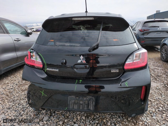 2021 Mitsubishi Mirage ES with VIN ML32AUHJ5MH002377, listed as a Copart auction lot 50264875 with 40,763 mi miles and Salvage Title. Bid and sale history available at carsss.com. Image 6.