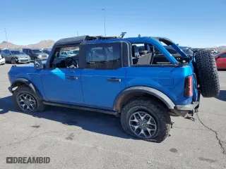 2021 Ford Bronco with VIN 1FMEE5DH6MLA74091, listed as a Copart auction lot 46137495 with 54,780 mi miles and Salvage Title. Bid and sale history available at carsss.com. Image 2.
