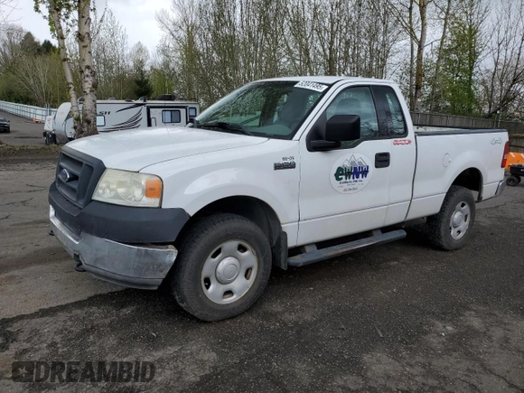 2005 Ford F-150 XL with VIN 1FTRF14W25NA51777, listed as a Copart auction lot 52041495 with 178,440 mi miles and Salvage title. Bid and sale history available at DreamBid. Image 1.
