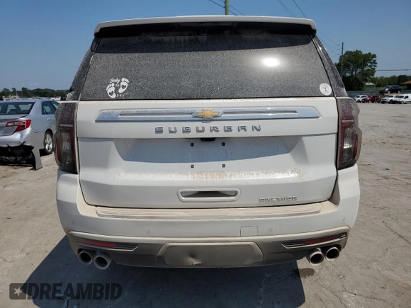 2023 Chevrolet Suburban Premier with VIN 1GNSKFKD8PR381907, listed as a Copart auction lot 66122014 with 13,563 mi miles and . Bid and sale history available at DreamBid. Image 6.
