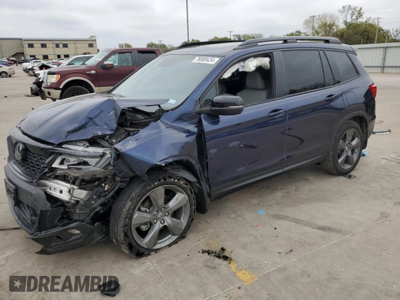 2019 Honda Passport Touring z VIN 5FNYF7H97KB000093, wystawiony jako Copart lot #78888424 z przebiegiem 41 742 mil mil oraz Szkoda całkowita • Salvage title. Historia ofert i sprzedaży dostępna na DreamBid. Obrazek 1.