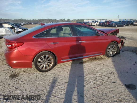 2017 Hyundai Sonata Sport with VIN 5NPE34AF6HH561860, listed as a Copart auction lot 88661045 with 95,325 mi miles and Salvage Title. Bid and sale history available at carsss.com. Image 3.