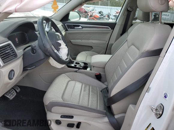 2021 Volkswagen Atlas SEL Premium R-Line with VIN 1V2FR2CA8MC561355, listed as a Copart auction lot 46217855 with 57,076 mi miles and Salvage title. Bid and sale history available at DreamBid. Image 7.