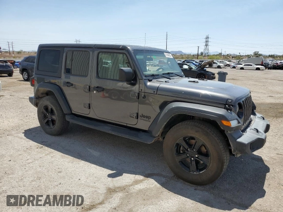 2022 Jeep Wrangler Unlimited Sport S with VIN 1C4HJXDG7NW119880, listed as a Copart auction lot 61948555 with 31,381 mi miles and Salvage title. Bid and sale history available at DreamBid. Image 4.