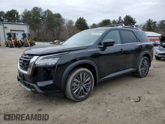 2023 Nissan Pathfinder SL with VIN 5N1DR3CD5PC264746, listed as a Copart auction lot 47818735 with 31,627 mi miles and Salvage title. Bid and sale history available at DreamBid. Image 1.