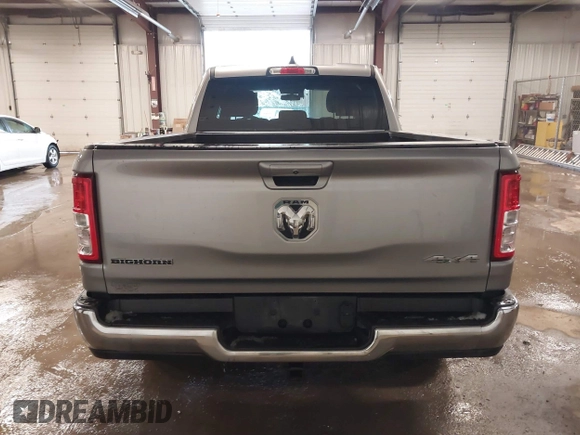 2021 Ram 1500 Big Horn with VIN 1C6RRFBG3MN781025, listed as a IAAI auction lot 41432426 with 59,323 mi miles. Bid and sale history available at carsss.com. Image 17.