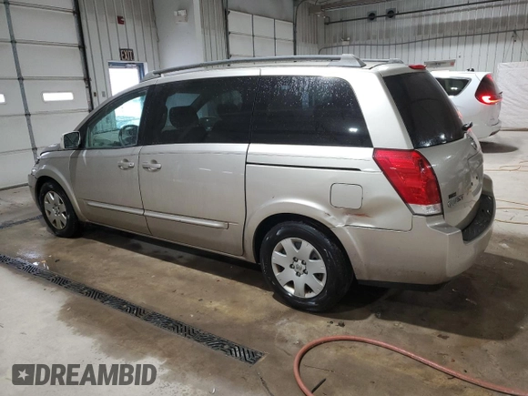 2005 Nissan Quest SL with VIN 5N1BV28U85N138422, listed as a Copart auction lot 82899984 with 0 mi miles and Salvage Title. Bid and sale history available at carsss.com. Image 2.