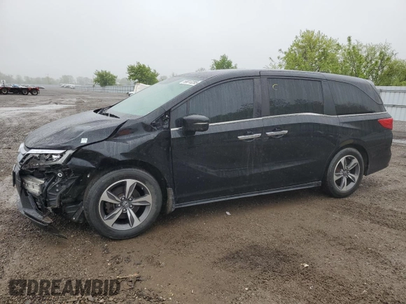2018 Honda Odyssey z VIN 5FNRL6H40JB503183, wystawiony jako Copart lot #58013285 z przebiegiem 96 805 mil mil oraz Szkoda całkowita • Salvage title. Historia ofert i sprzedaży dostępna na DreamBid. Obrazek 1.