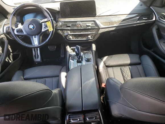 2021 BMW 5 Series 530i xDrive with VIN WBA13BJ02MWX13746, listed as a Copart auction lot 52088975 with Not Provided miles and Clean Title. Bid and sale history available at carsss.com. Image 8.