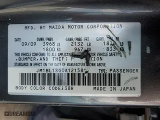 2010 Mazda Mazda3 i Touring with VIN JM1BL1SG0A1215812, listed as a Copart auction lot 53322525 with 110,954 mi miles and Salvage Title. Bid and sale history available at carsss.com. Image 14.
