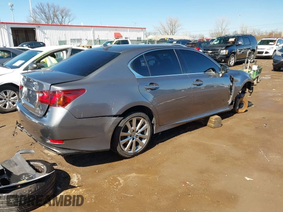 2013 Lexus GS 350 with VIN JTHBE1BL2D5003822, listed as a IAAI auction lot 41801692 with 150,537 mi miles. Bid and sale history available at carsss.com. Image 4.