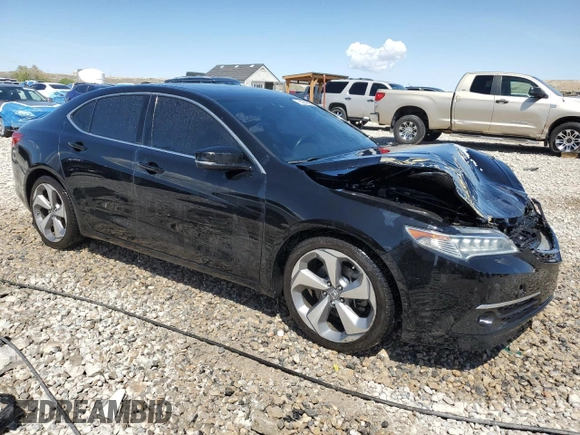 2015 Acura TLX Advance with VIN 19UUB3F76FA001028, listed as a Copart auction lot 55284625 with 110,674 mi miles and Salvage title. Bid and sale history available at DreamBid. Image 4.