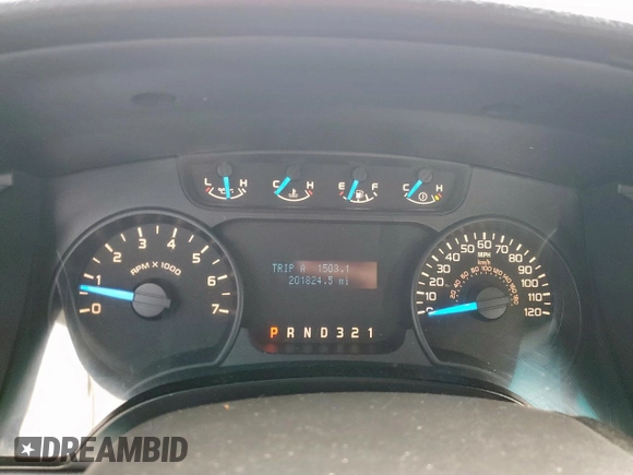 2013 Ford F-150 XL with VIN 1FTNF1CF5DKE46911, listed as a Copart auction lot 62303505 with 201,824 mi miles and Clean title. Bid and sale history available at DreamBid. Image 9.