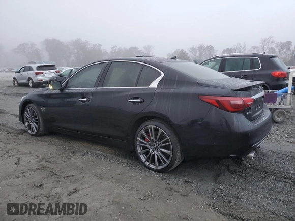 2020 Infiniti Q50 Red Sport 400 with VIN JN1FV7AR1LM660226, listed as a Copart auction lot 79698594 with 37,246 mi miles and Salvage Title. Bid and sale history available at carsss.com. Image 2.