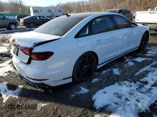 2023 Audi S8 with VIN WAULSAF85PN000614, listed as a Copart auction lot 43214585 with 20,079 mi miles and Salvage Title. Bid and sale history available at DreamBid. Image 3.