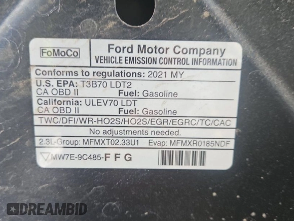 2021 Ford Explorer XLT with VIN 1FMSK7DH8MGC00760, listed as a IAAI auction lot 42015301 with 125,341 mi miles. Bid and sale history available at carsss.com. Image 1.