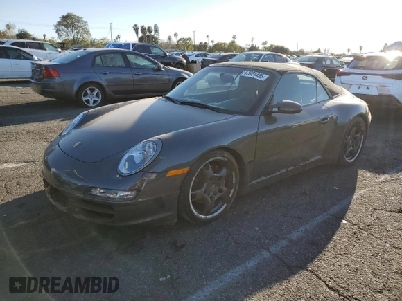 2007 Porsche 911 Carrera S with VIN WP0CB29917S776849, listed as a Copart auction lot 51169625 with 27,283 mi miles and Salvage Title. Bid and sale history available at DreamBid. Image 1.